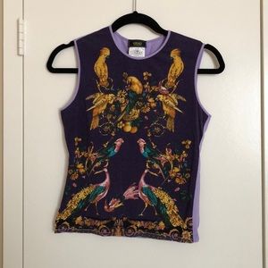 Versace purple bird tank